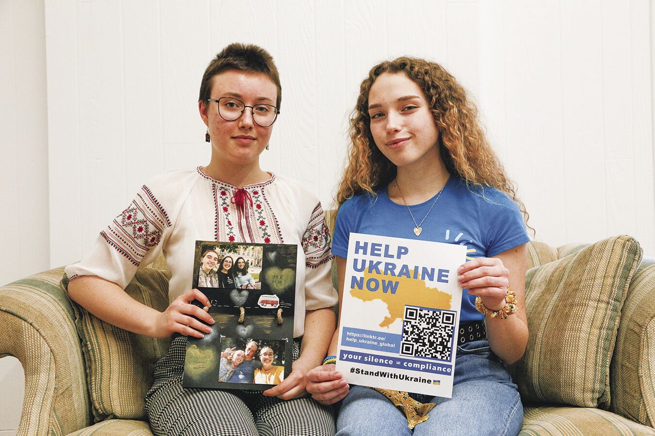 Fryeburg Academy students from Ukraine holding fundraisers